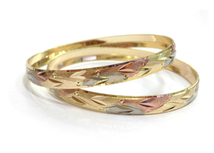 Tri Tone Plated | Fashion Bangles